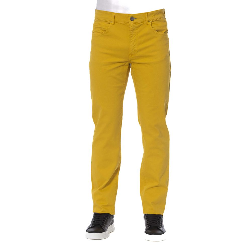 Trussardi Jeans Yellow Cotton Jeans & Pant Trussardi Jeans