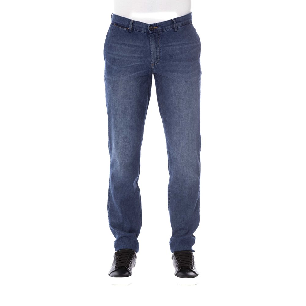 Trussardi Jeans Sleek Cotton Denim with Classic Fixings Trussardi Jeans