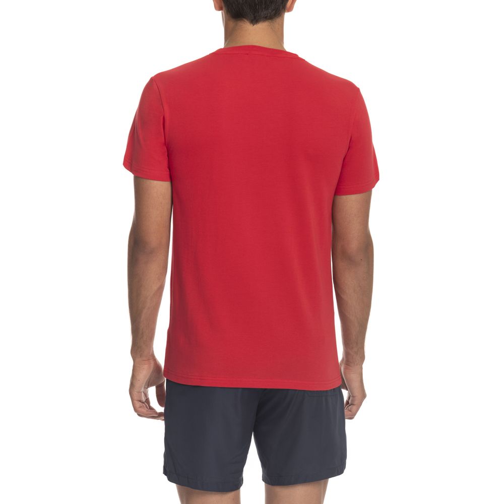 Iceberg Red Cotton T-Shirt - Luxe & Glitz