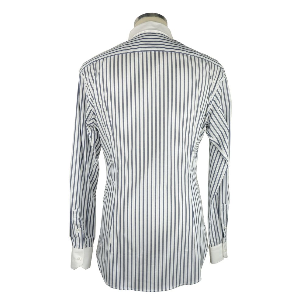 Made in Italy Elegant Striped Milano Cotton Shirt Made in Italy