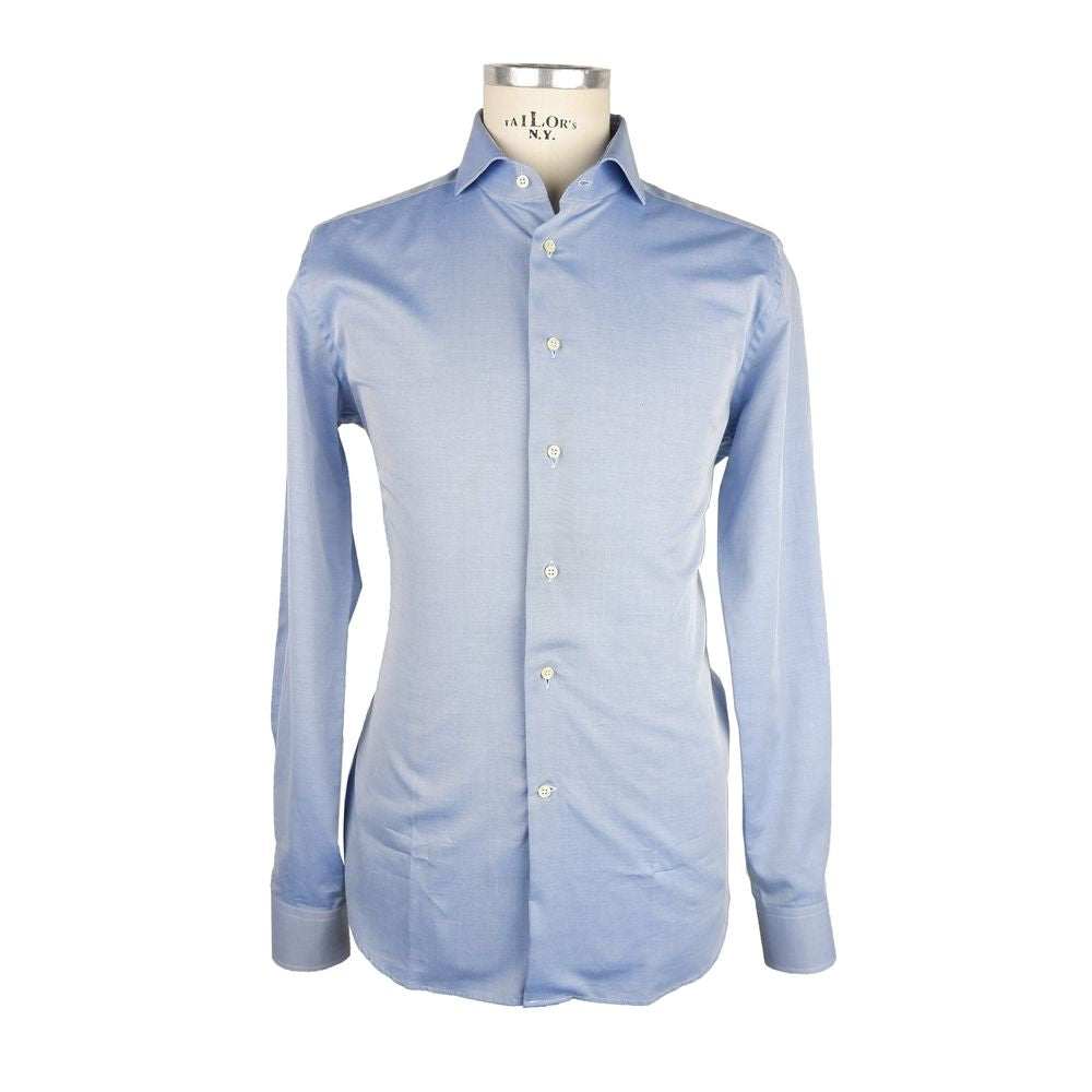 Made in Italy Elegant Light Blue Milano Shirt - Luxe & Glitz