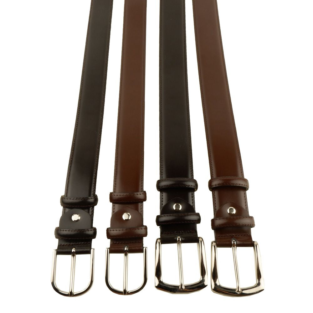 Made in Italy Elegant Milano Leather Belt Quartet - Luxe & Glitz