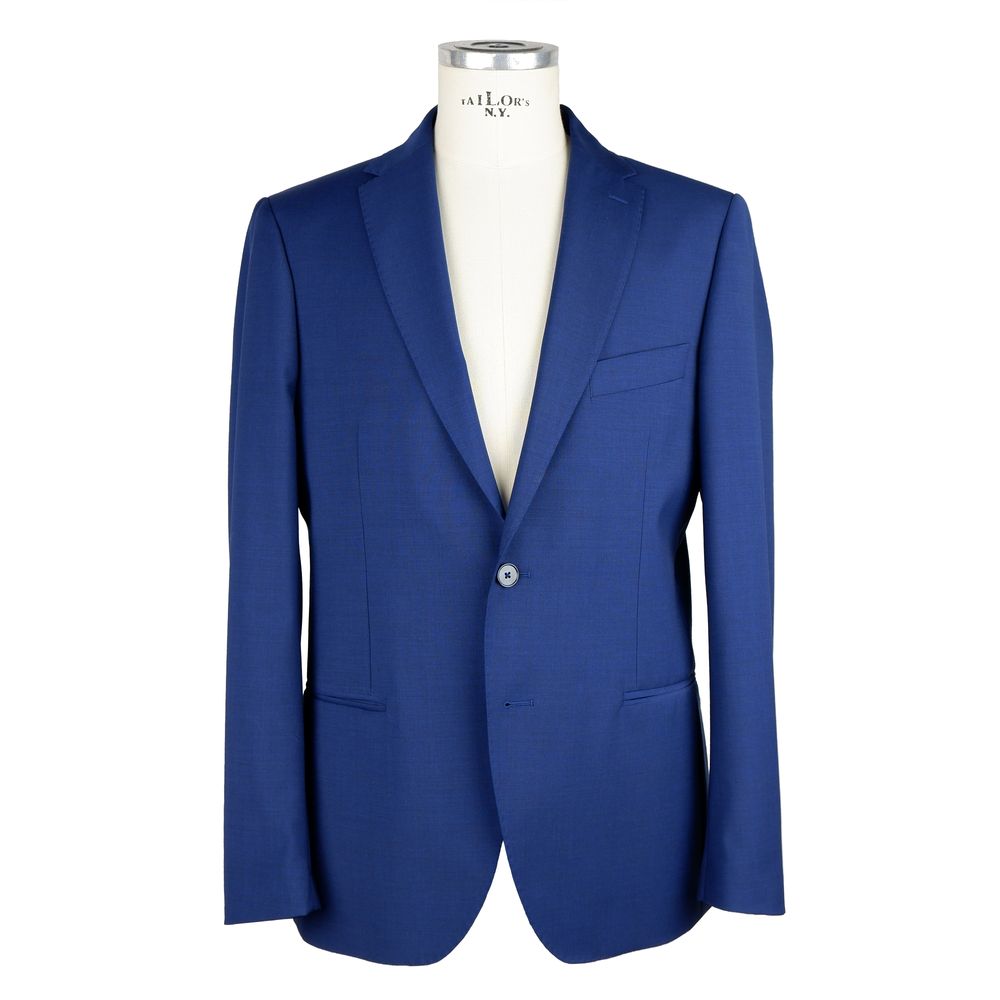 Emilio Romanelli Elegant Two-Button Men's Suit in Blue - Luxe & Glitz