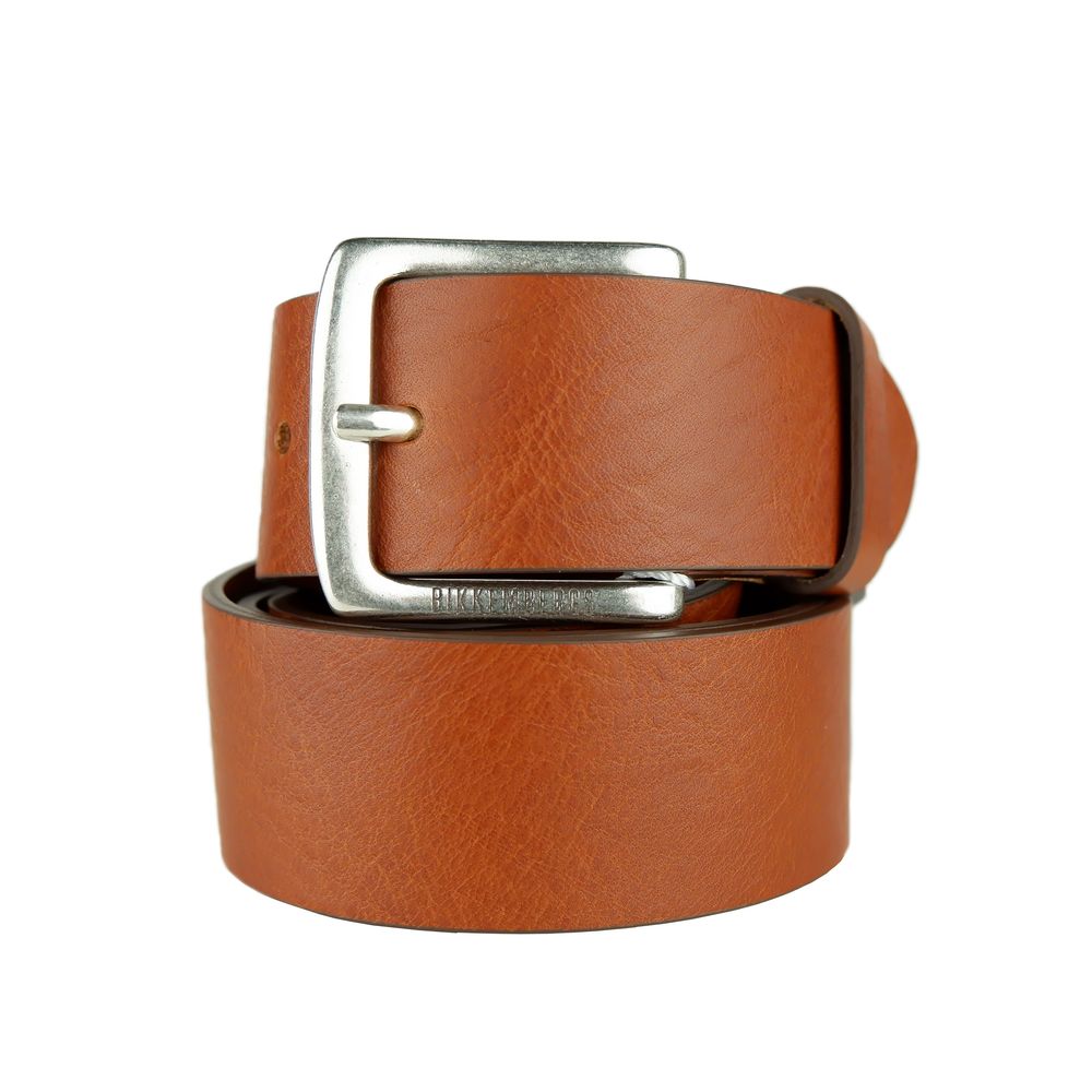 Bikkembergs Elegant Cognac Leather Belt for Men Bikkembergs