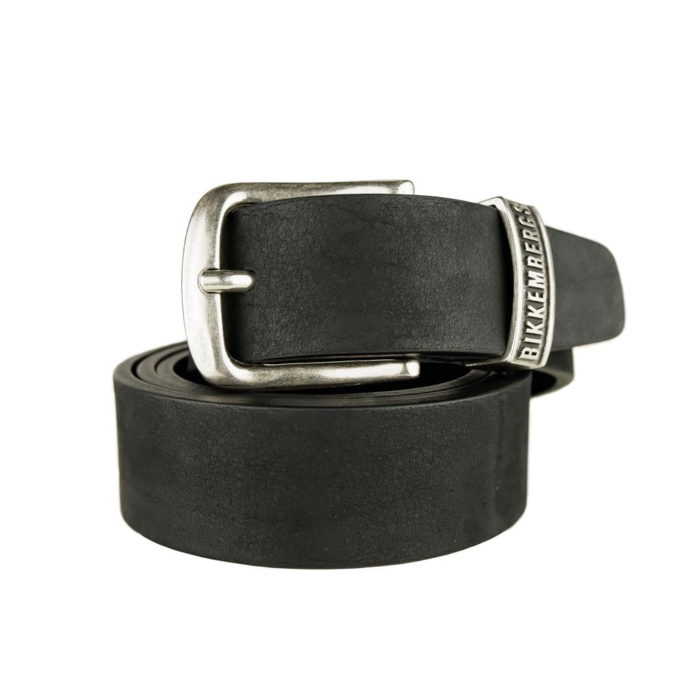 Bikkembergs Sleek Calfskin Leather Belt in Classic Black Bikkembergs