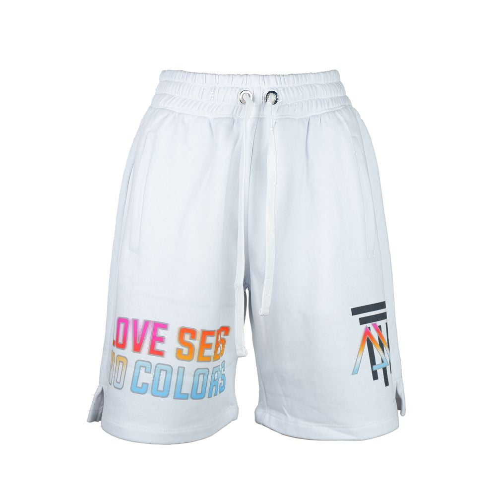 Diego Venturino Chic Drawstring Cotton Shorts in White - Luxe & Glitz