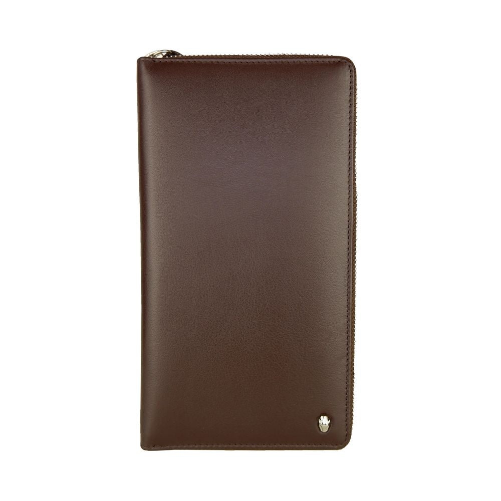 Cavalli Class Sophisticated Brown Leather Wallet Cavalli Class