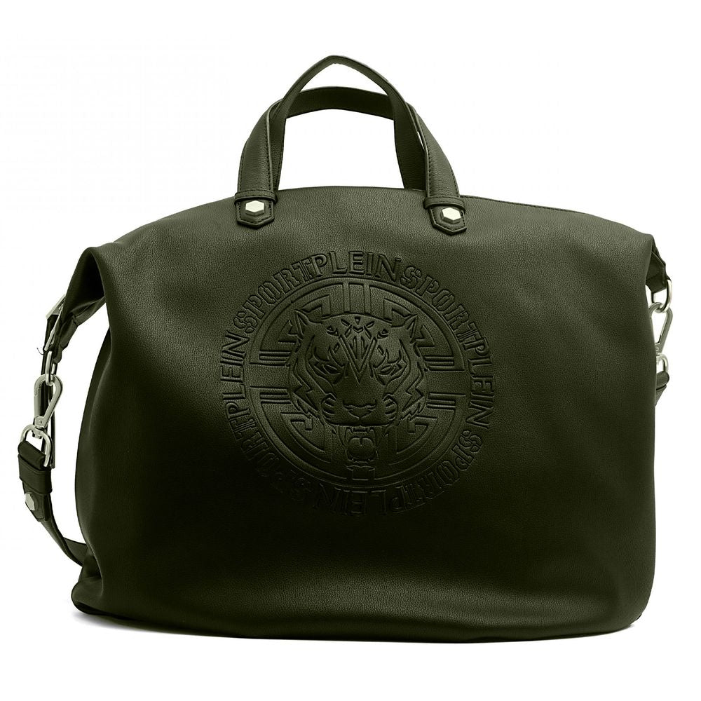 Plein Sport Chic Army Green Crossbody Shopper Bag - Luxe & Glitz