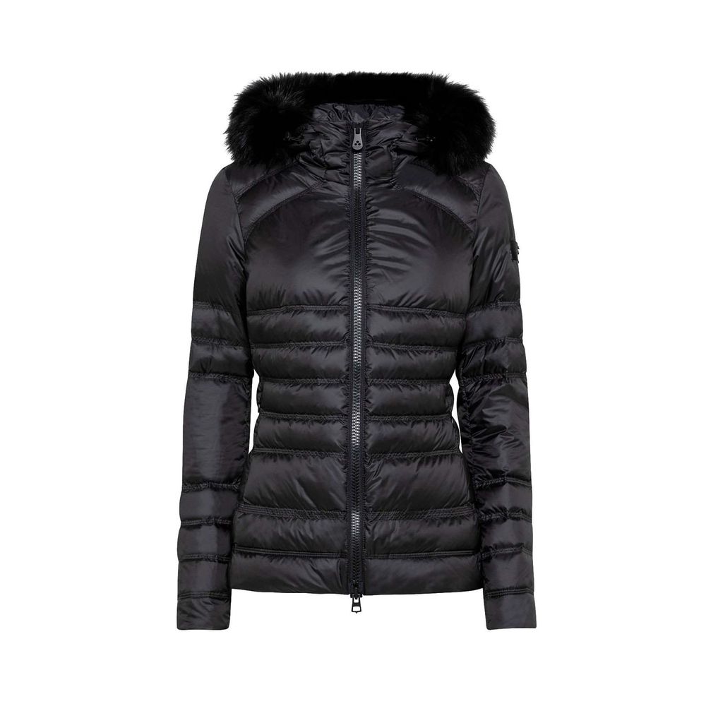 Peuterey Chic Black Fur-Trimmed Winter Jacket Peuterey
