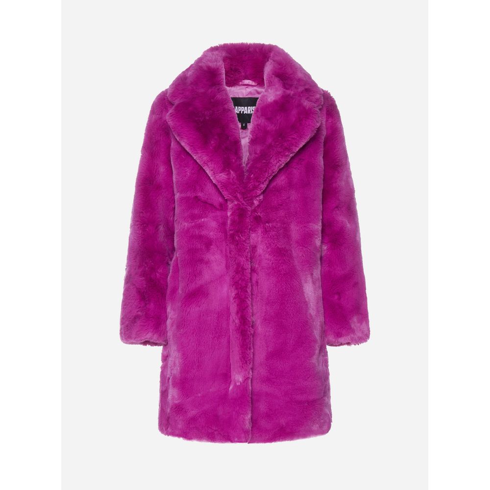 Apparis Chic Pink Faux Fur Jacket - Eco-Friendly Winter Essential - Luxe & Glitz