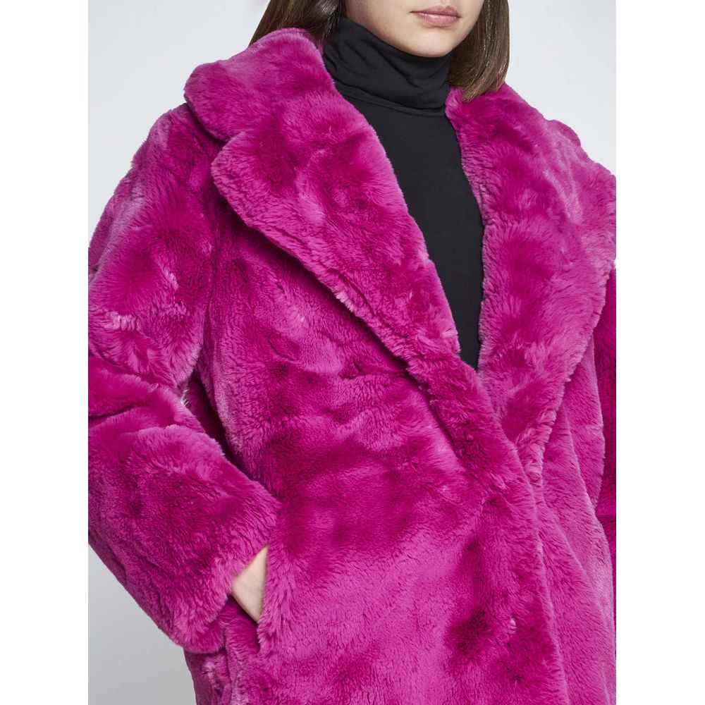 Apparis Chic Pink Faux Fur Jacket - Eco-Friendly Winter Essential - Luxe & Glitz