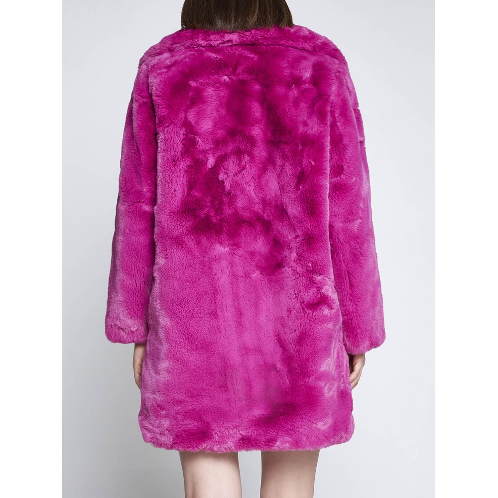 Apparis Chic Pink Faux Fur Jacket - Eco-Friendly Winter Essential - Luxe & Glitz