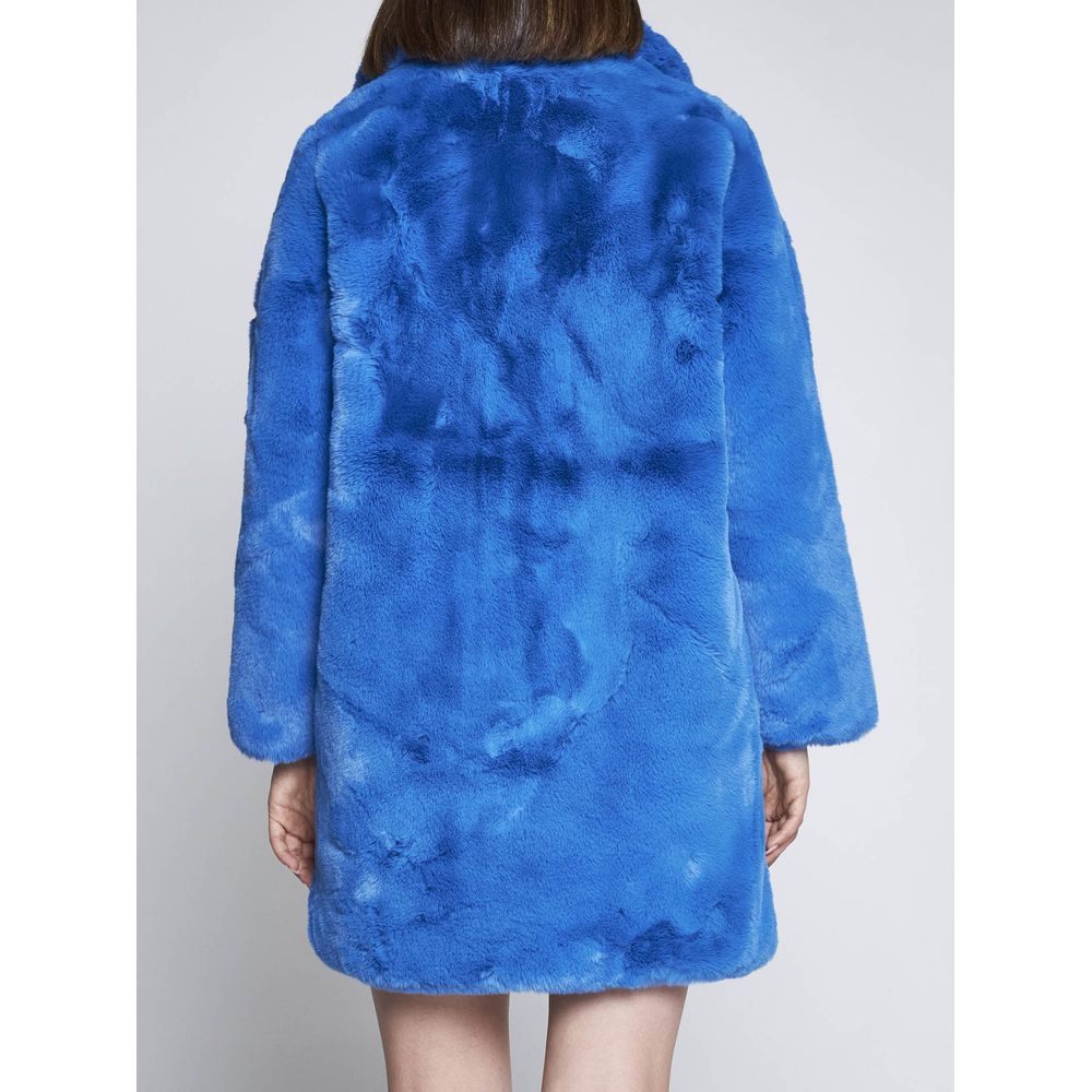 Apparis Chic Sapphire Eco-Fur Jacket – Unparalleled Warmth - Luxe & Glitz