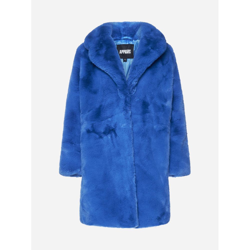 Apparis Chic Sapphire Eco-Fur Jacket – Unparalleled Warmth - Luxe & Glitz