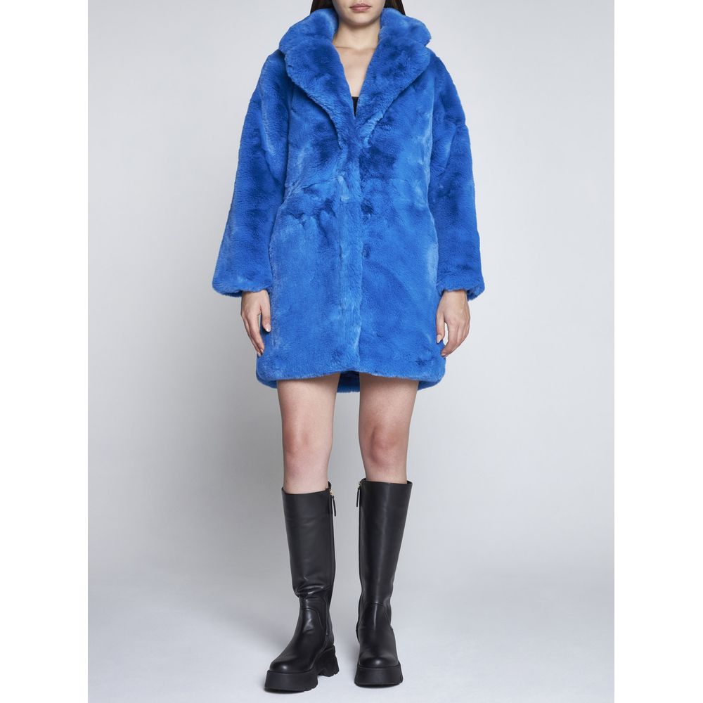 Apparis Chic Sapphire Eco-Fur Jacket – Unparalleled Warmth - Luxe & Glitz