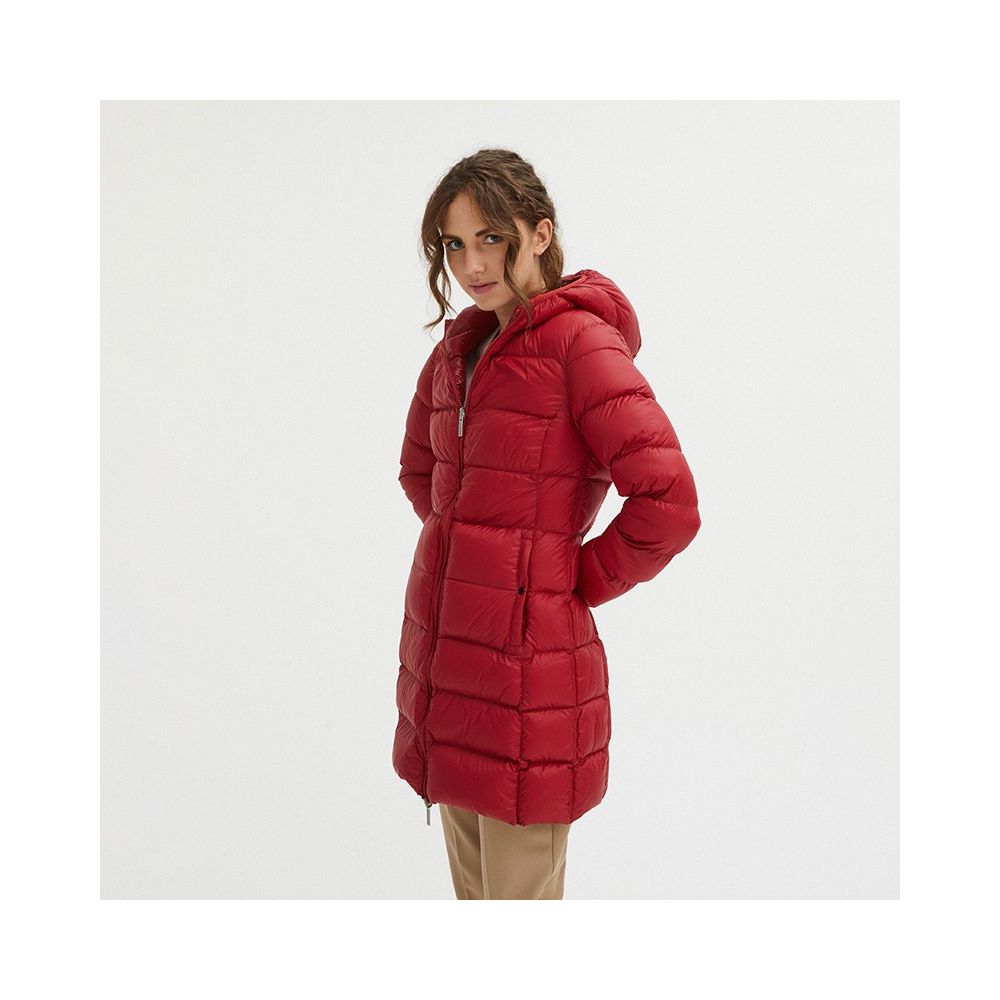 Centogrammi Reversible Goose Down Long Jacket in Pink Centogrammi