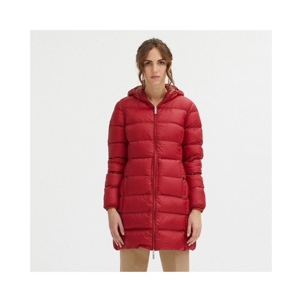 Centogrammi Reversible Goose Down Long Jacket in Pink Centogrammi