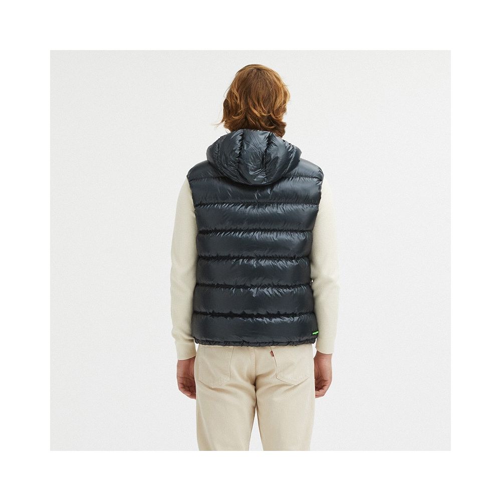 Centogrammi Reversible Goose Down Hooded Vest in Gray Centogrammi