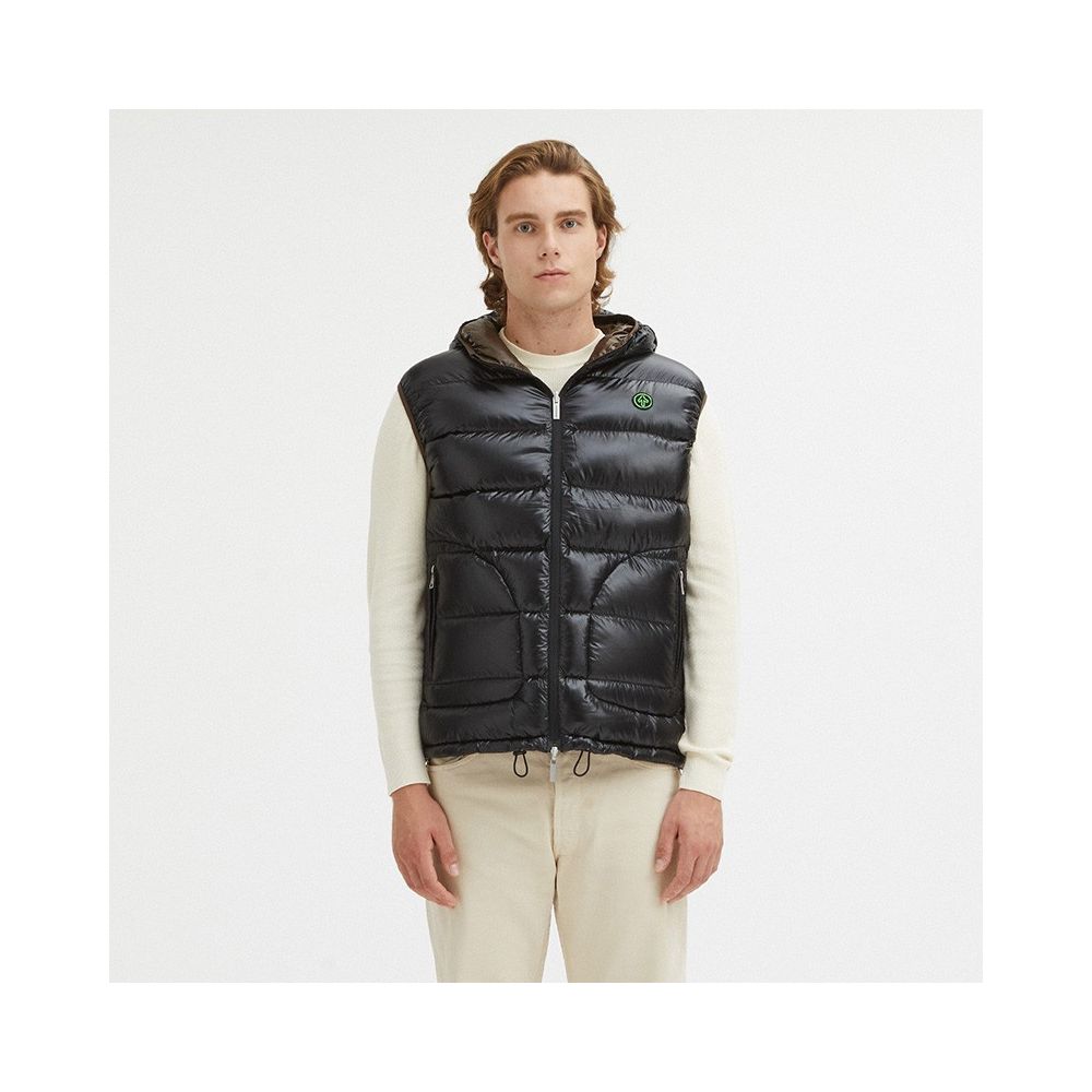 Centogrammi Reversible Hooded Duck Feather Vest Centogrammi