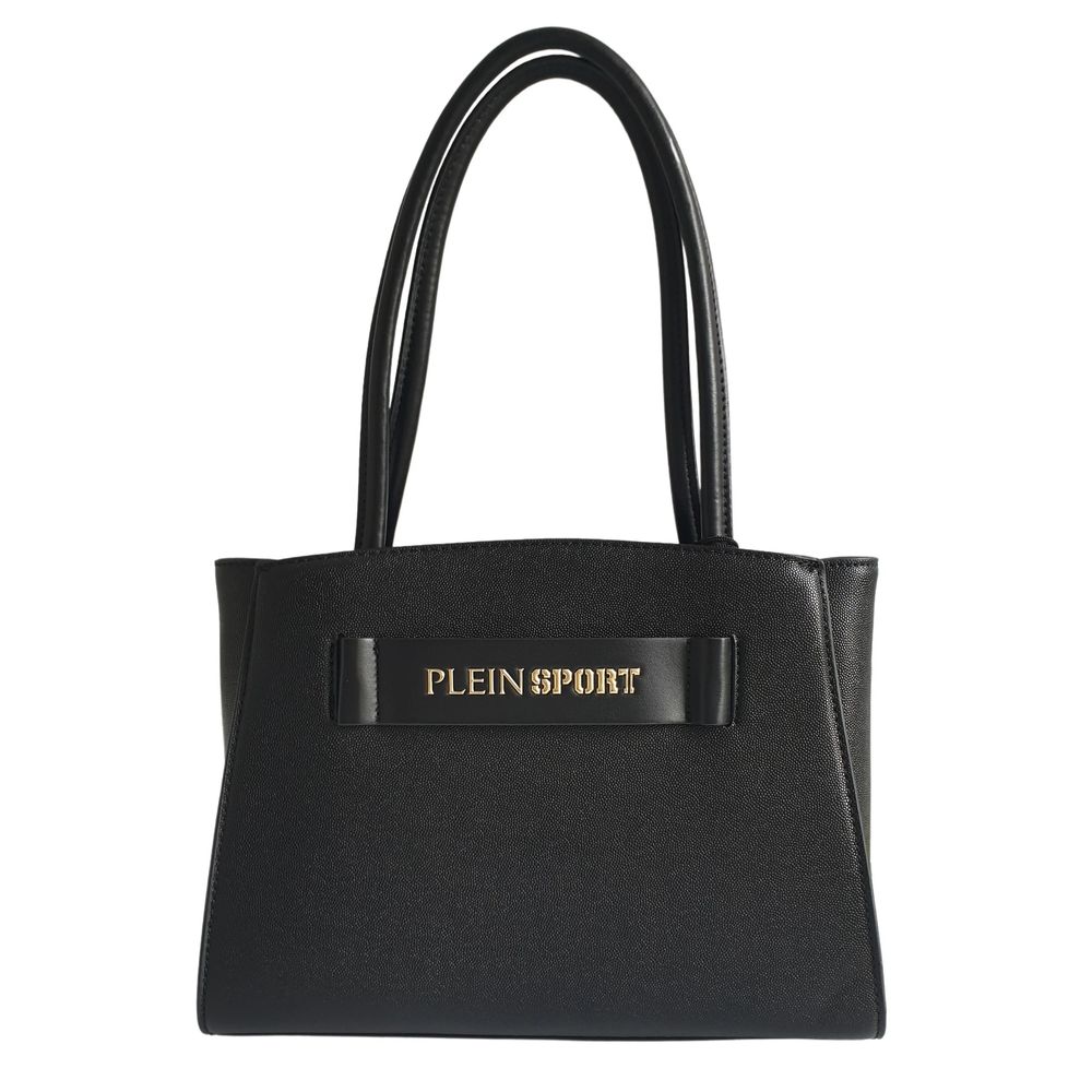Plein Sport Sleek Black Three-Compartment Tote Bag Plein Sport