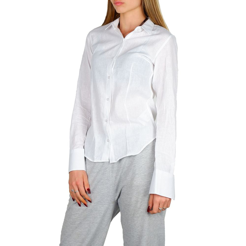 Made in Italy Chic Milanese Cotton-Linen Summer Shirt Made in Italy