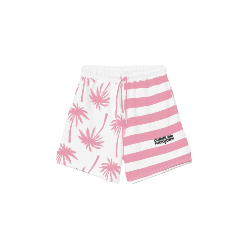 Comme Des Fuckdown Chic Pink Striped Drawstring Shorts - Luxe & Glitz
