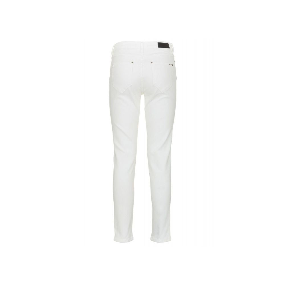 Imperfect White High-Waisted Slim Denim Trousers - Luxe & Glitz