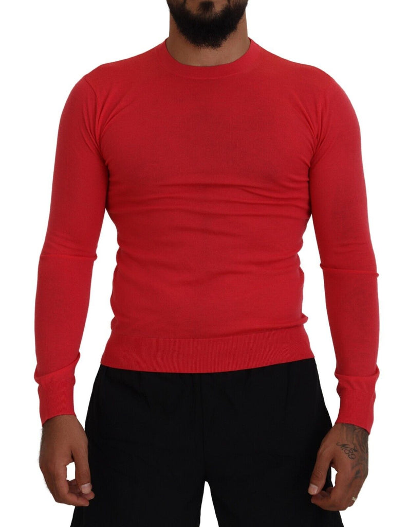 Dsquared² Red Wool Long Sleeves Crewneck Pullover Sweater Dsquared²