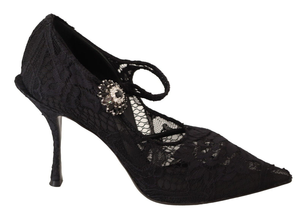 Dolce & Gabbana Elegant Black Lace Stiletto Pumps Dolce & Gabbana