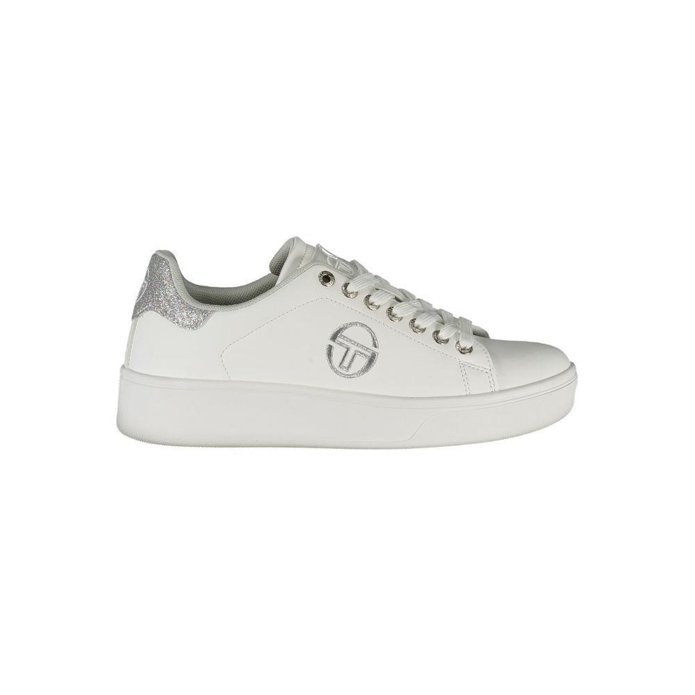 Sergio Tacchini Chic White Lace-up Sneakers with Contrast Details Sergio Tacchini