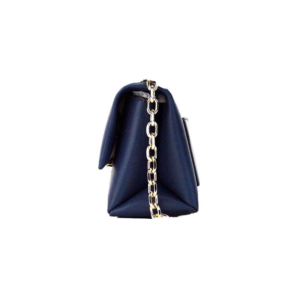 Michael Kors Cece Small Navy Vegan Leather Convertible Flap Crossbody Bag Michael Kors