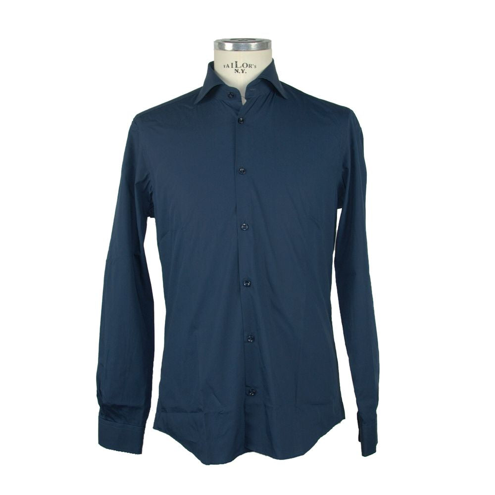 Made in Italy Italian Elegance: Chic Long Sleeve Cotton Shirt Made in Italy