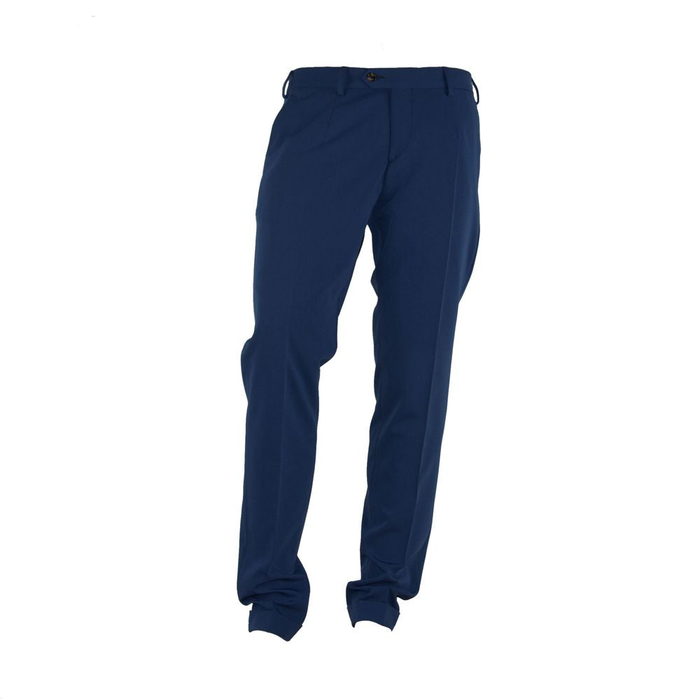Made in Italy Elegant Blue Trousers for Sophisticated Men - Luxe & Glitz