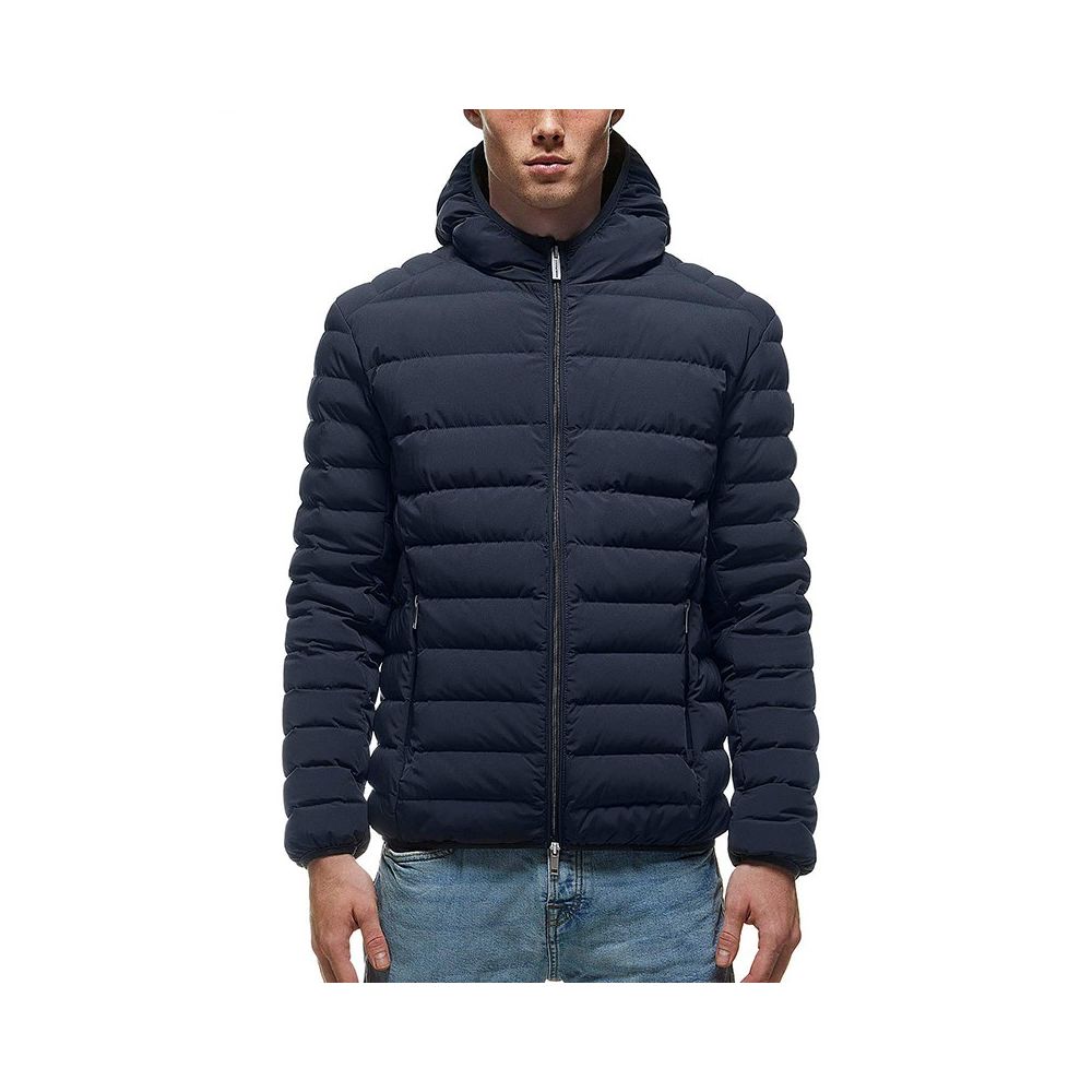 Centogrammi Blue Ultra Light Down Jacket with Cover Mask - Luxe & Glitz