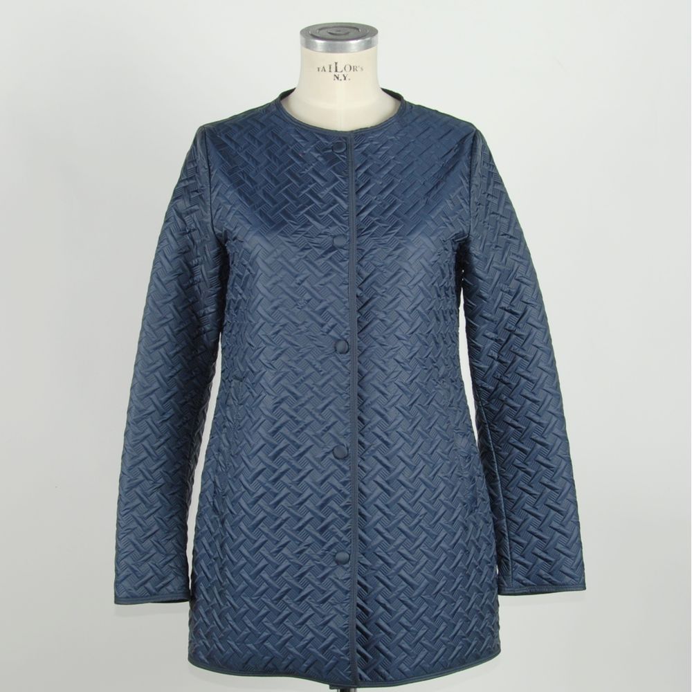 Emilio Romanelli Elegant Blue Polyester Jacket - Luxe & Glitz