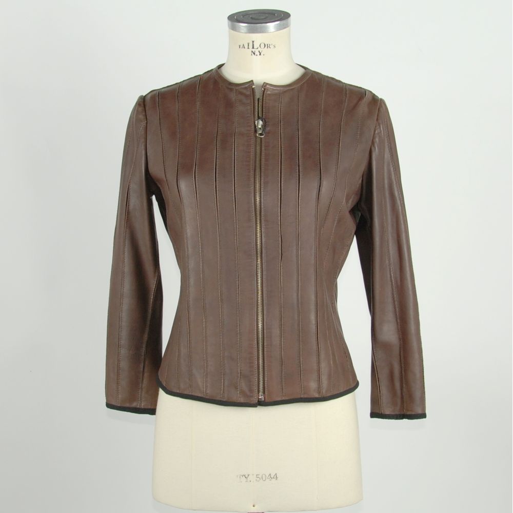 Emilio Romanelli Sleek Slim-Fit Leather Jacket Emilio Romanelli