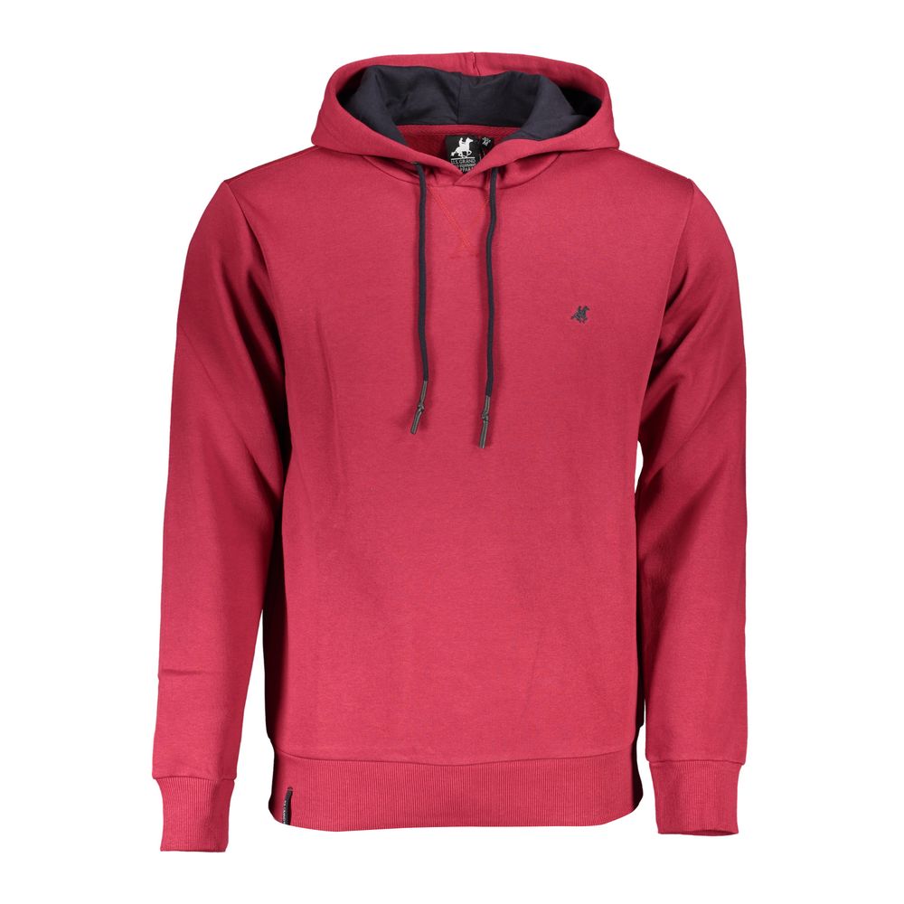 U.S. Grand Polo Chic Pink Hooded Sweatshirt with Embroidery Detail U.S. Grand Polo