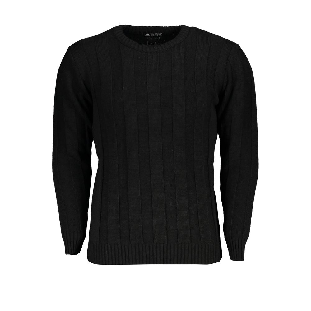 U.S. Grand Polo Black Fabric Sweater U.S. Grand Polo