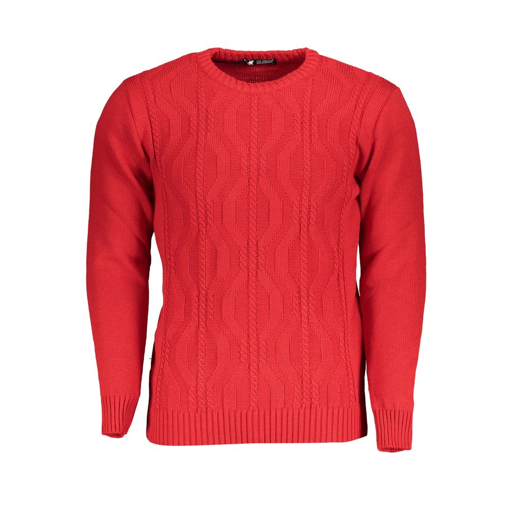 U.S. Grand Polo Red Fabric Sweater U.S. Grand Polo