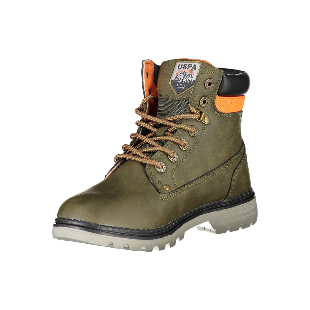 U.S. POLO ASSN. Elegant Lace-Up High Boots with Contrast Details U.S. POLO ASSN.