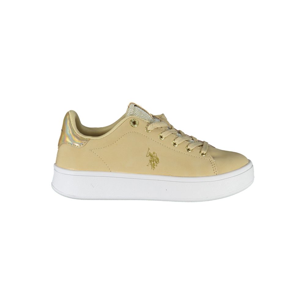 U.S. POLO ASSN. Chic Beige Lace-Up Sneakers with Contrast Accents U.S. POLO ASSN.