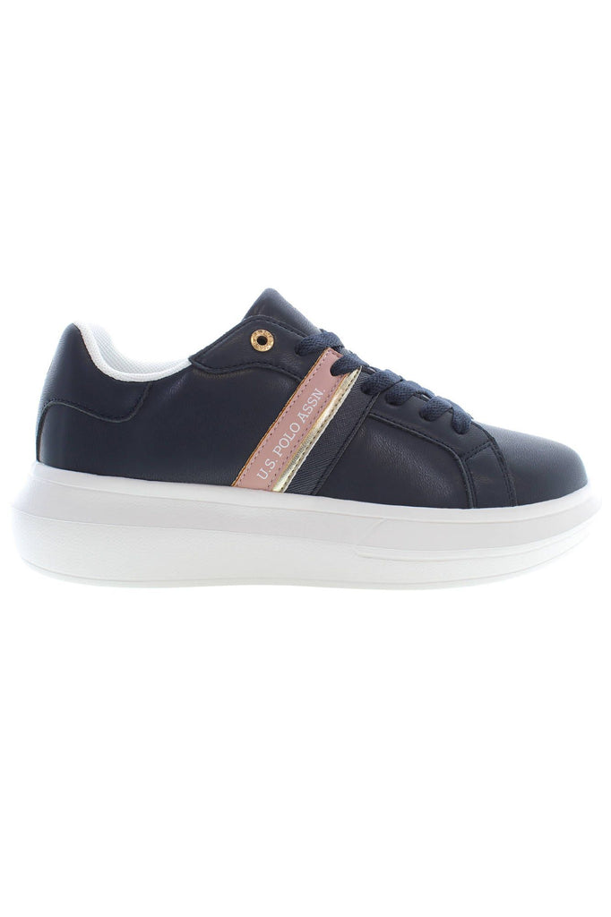 U.S. POLO ASSN. Chic Blue Lace-Up Sneakers with Logo Detail U.S. POLO ASSN.