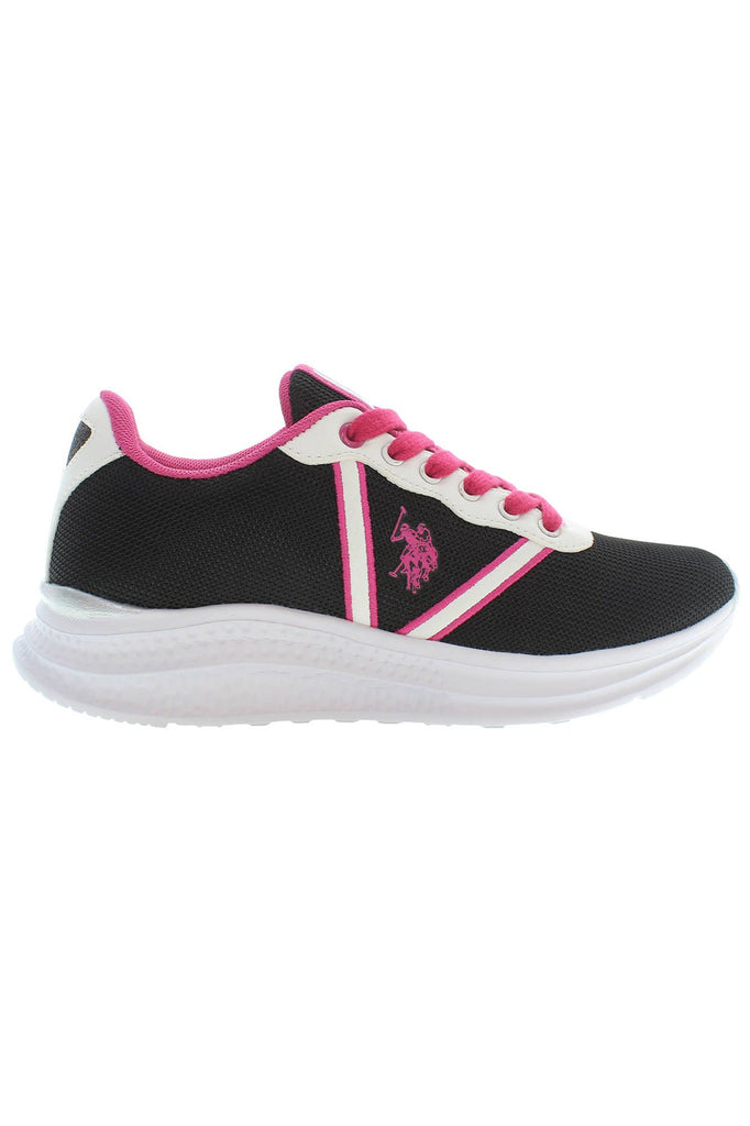 U.S. POLO ASSN. Chic Black Lace-Up Sports Sneakers U.S. POLO ASSN.