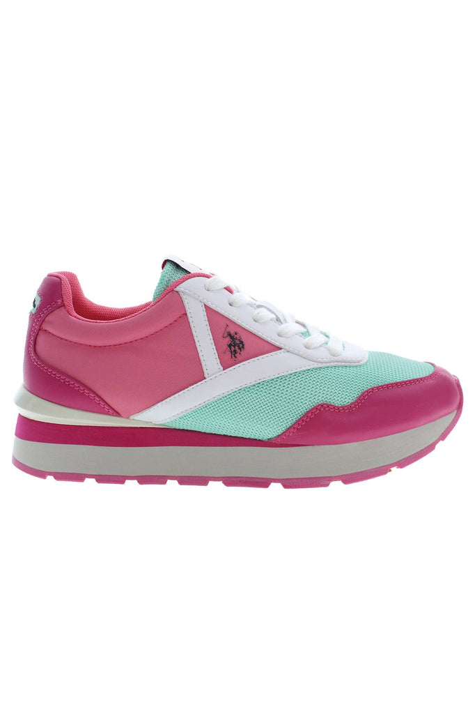U.S. POLO ASSN. Chic Pink Lace-up Sports Sneakers U.S. POLO ASSN.