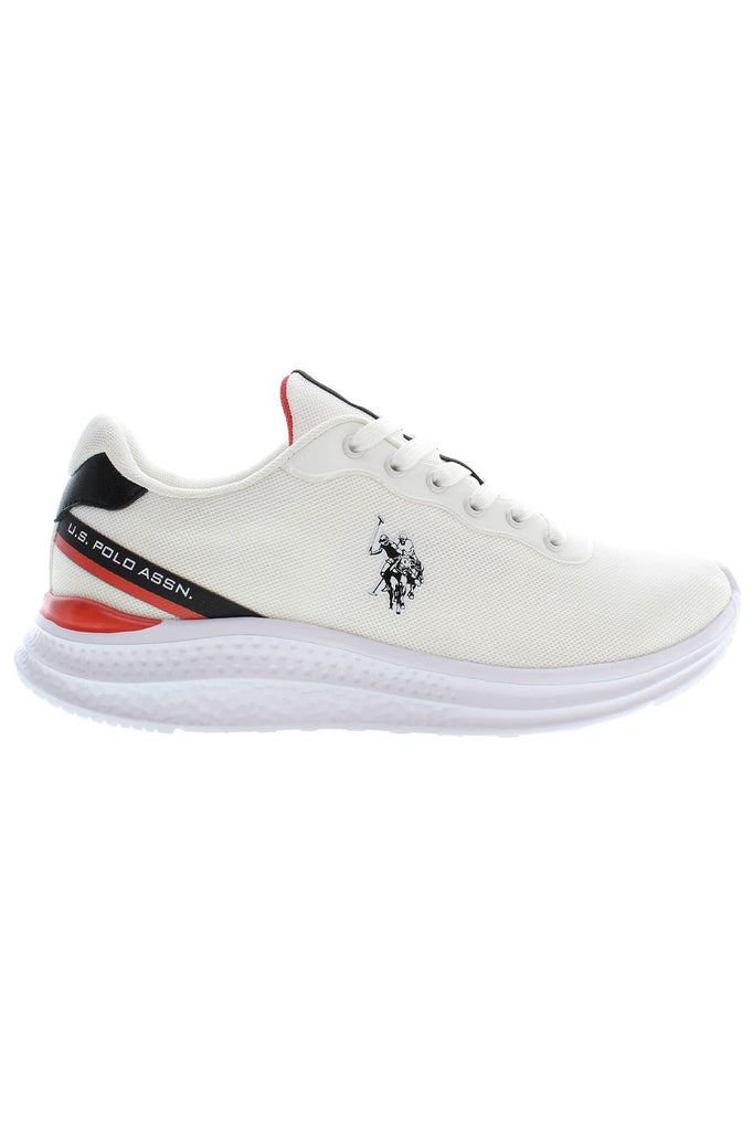 U.S. POLO ASSN. Sleek White Sports Sneakers with Contrasting Accents U.S. POLO ASSN.