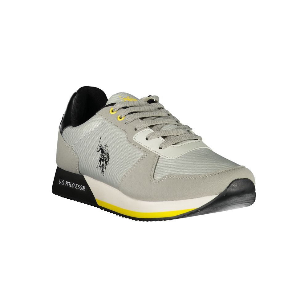 U.S. POLO ASSN. Stylish Gray Lace-Up Sports Sneakers U.S. POLO ASSN.