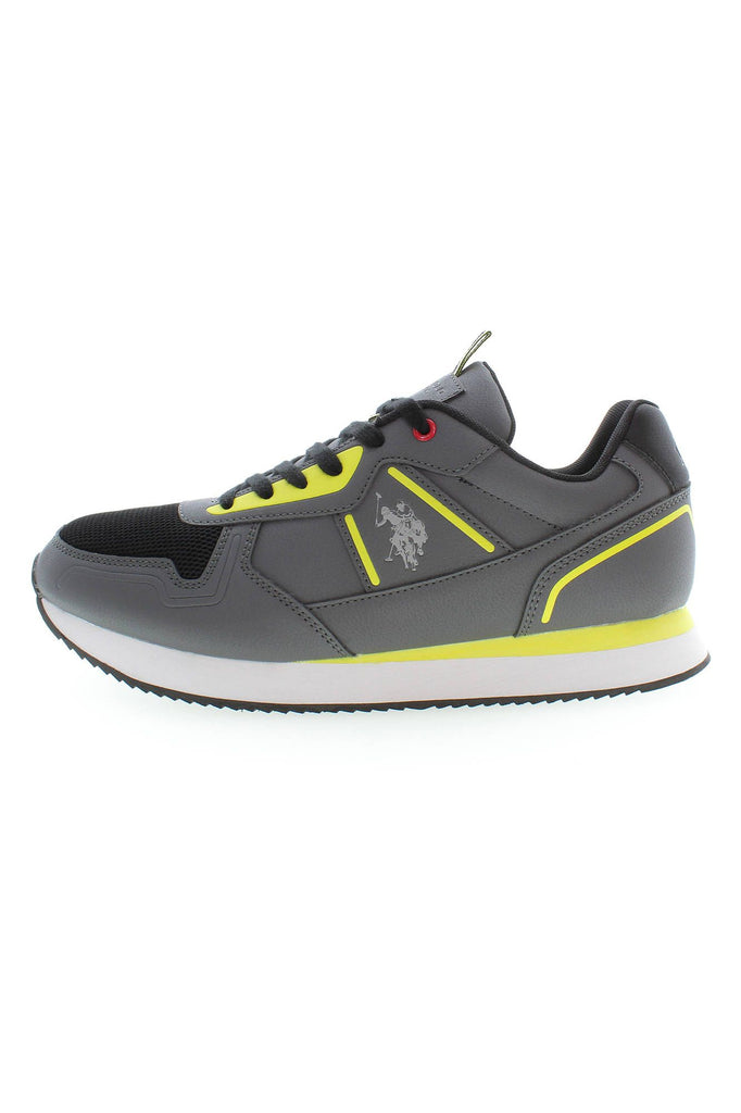 U.S. POLO ASSN. Sleek Gray Sporty Sneakers with Logo Accents U.S. POLO ASSN.
