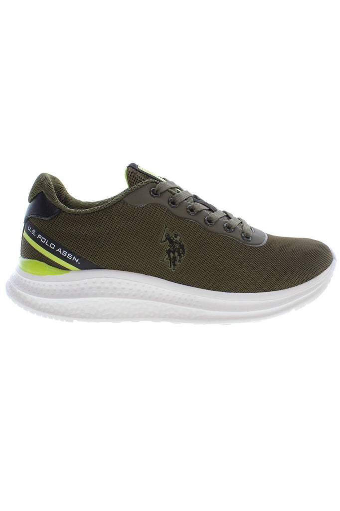 U.S. POLO ASSN. Chic Green Lace-Up Sports Sneakers U.S. POLO ASSN.