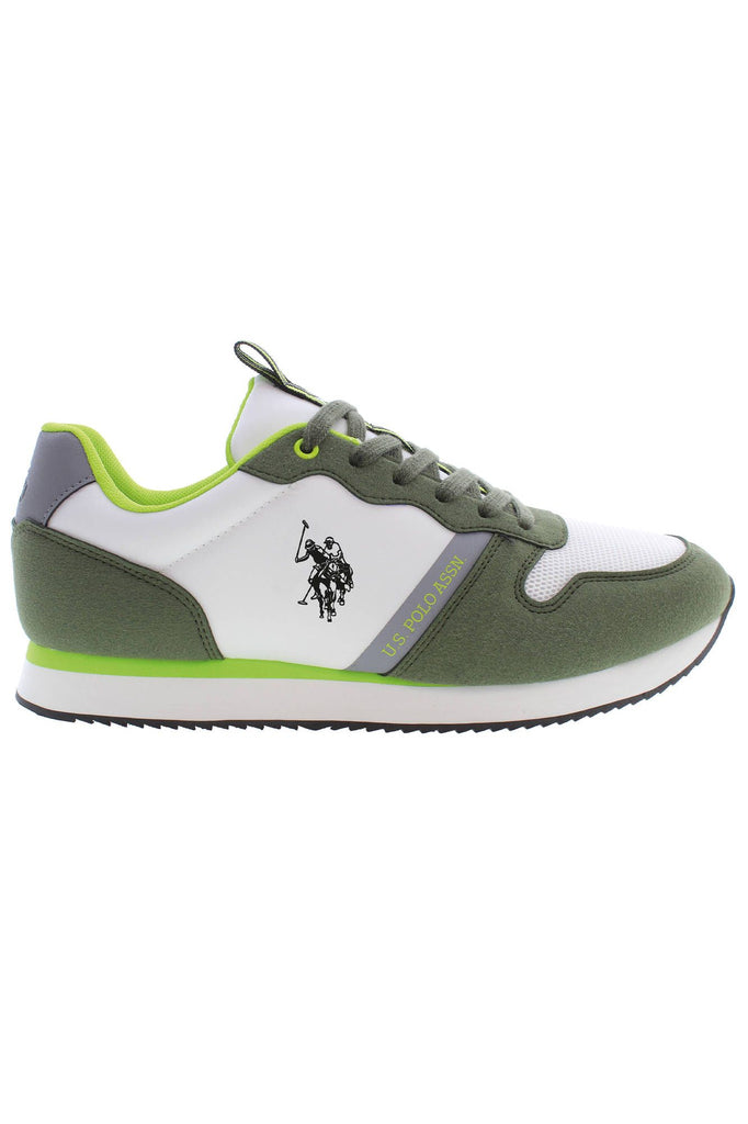 U.S. POLO ASSN. Green Lace-Up Sneakers with Contrasting Details U.S. POLO ASSN.