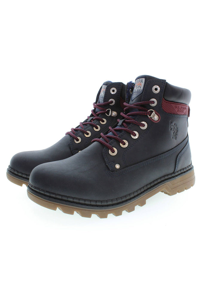 U.S. POLO ASSN. Elegant Blue High Boots with Lace Detail U.S. POLO ASSN.